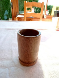 Pot à stylo en bois de chêne